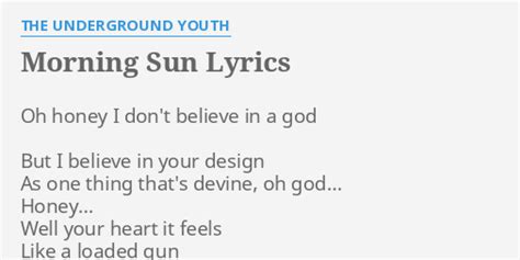 And I... lyrics [The Underground Youth]