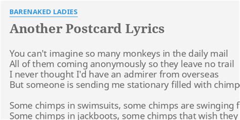 Another Postcard lyrics [Barenaked Ladies]