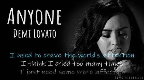 Anyone lyrics [Demi Lovato]