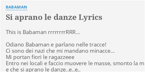 Apro le danze lyrics [Kiave]