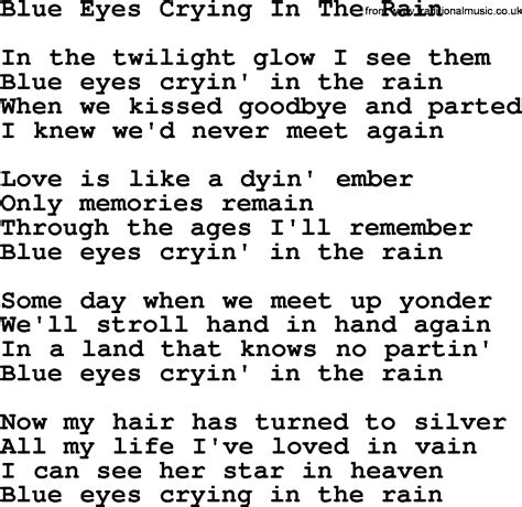 At The End Of It All lyrics [Blue Rain Boots]
