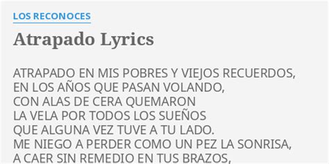 Atrapado lyrics [Cuello]