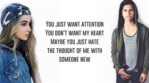 Attention lyrics [Alex Aiono & Sabrina Carpenter]