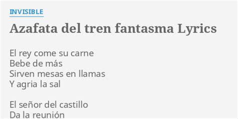 Azafata del Tren Fantasma lyrics [Invisible]