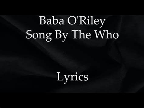 Baba O'riley lyrics [Dropkick Murphys]