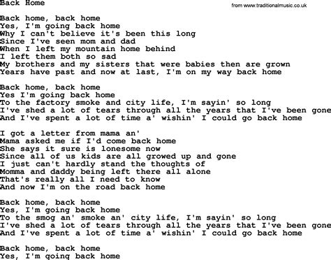 Back Home lyrics [Dolly Parton]