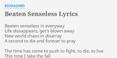 Beaten Senseless lyrics [Cliteater]