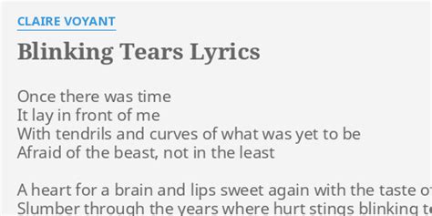 Blinking Tears lyrics [Claire Voyant]