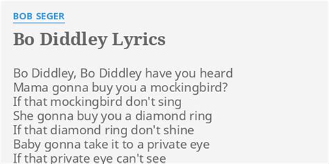 Bo Diddley lyrics [Bob Seger]