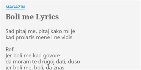 Boli me lyrics [Brkovi]