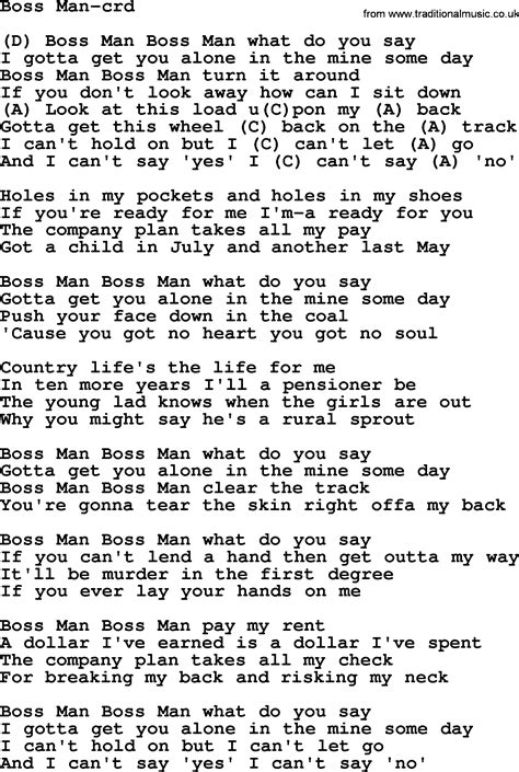 Boss man lyrics [Silvershakey]