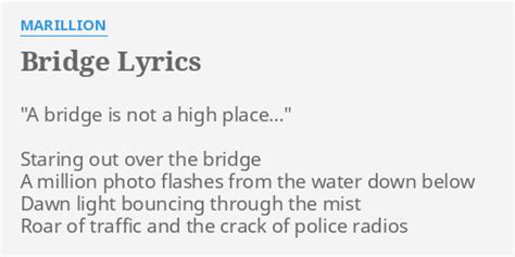 Bridge lyrics [Marillion]