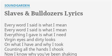 Bulldozers lyrics [Mugxi]