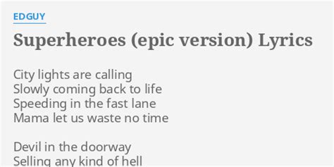 Calling Mars lyrics [Superheroes]