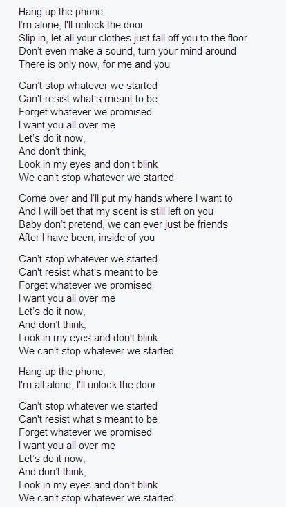 Can't Stop lyrics [Page 99]