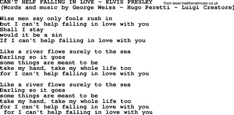 Can’t Help Falling In Love With You lyrics [Barry Manilow]