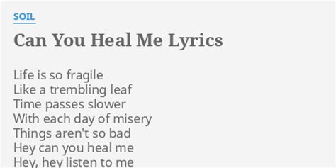 Can You Heal Me lyrics [Soil]