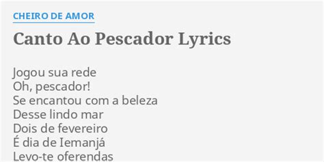 Canto pro Mar lyrics [Cheiro De Amor]