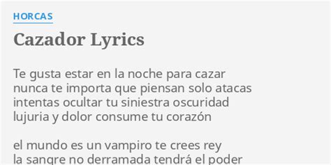 Cazador lyrics [Fister]