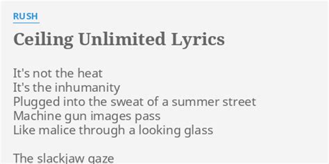 Ceiling Unlimited lyrics [Rush]