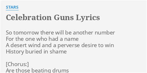 Celebration Guns lyrics [Stars]