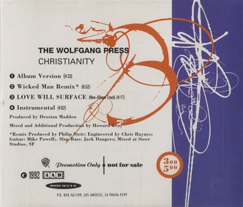 Christianity lyrics [The Wolfgang Press]