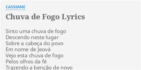 Chuva De Fogo lyrics [Cassiane]