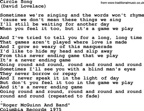 Circle Song lyrics [The Sweet Lowdown]