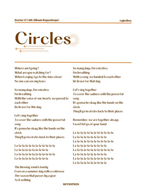 Circles lyrics [R IV r]