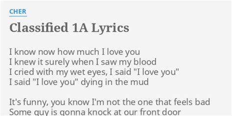 Classified 1A lyrics [Cher]