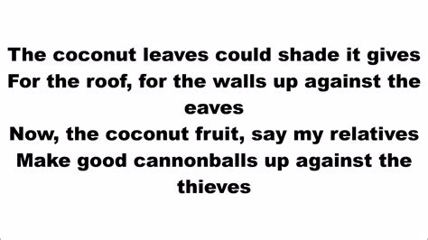 Coconut lyrics [Sailor]