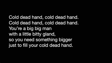 Cold dead hand lyrics [Jim Carrey]