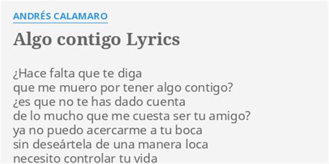 Contigo lyrics [Andrés Calamaro]