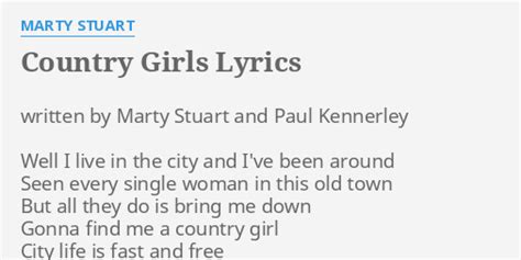 Country Girls lyrics [Marty Stuart]
