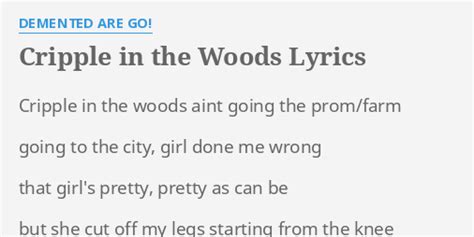 Country Woman lyrics [Demented Are Go]