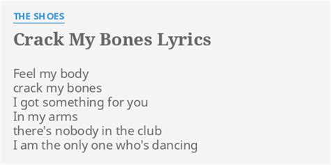 Cracking My Bones lyrics [Garage inkster]