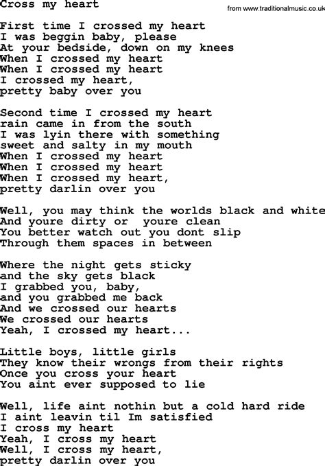 Cross My Heart lyrics [Lotta]