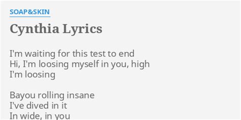 Cynthia lyrics [Chutes & Ladders]