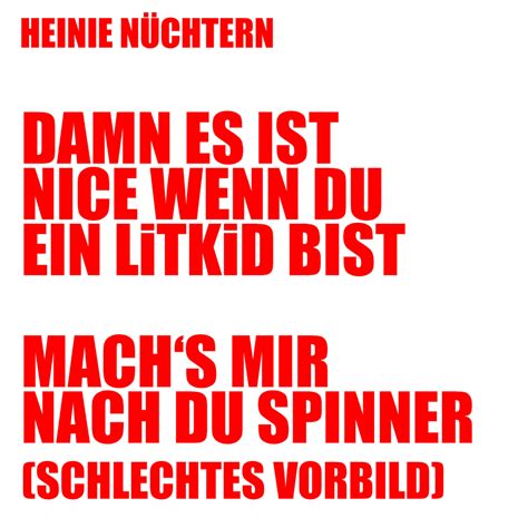 Damn es ist nice wenn du ein LiTKiD bist lyrics [Heinie Nüchtern]