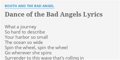 Dance Of The Bad Angels lyrics [Booth and the Bad Angel]