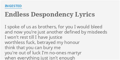 Despondency lyrics [Implore]