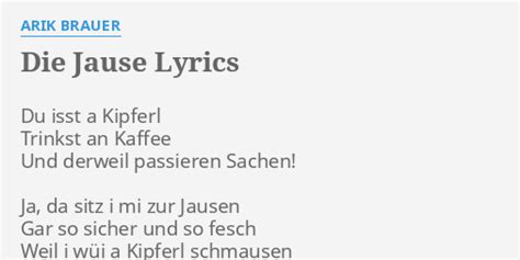 Die Jause lyrics [Arik Brauer]