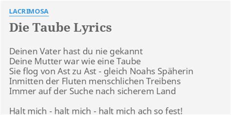 Die Taube lyrics [Lacrimosa]