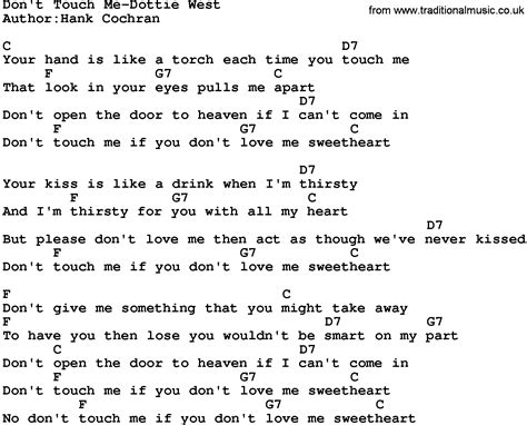 Don't Touch Me lyrics [Daniel Knox]