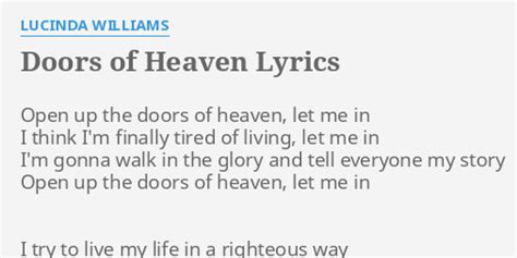 Doors of Heaven lyrics [Lucinda Williams]