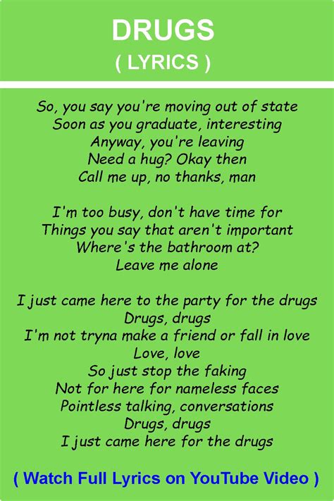 Drugs lyrics [O]