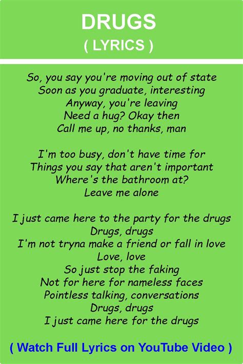Drugs lyrics [UPSAHL]