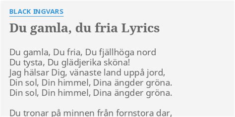 Du gamla, Du fria lyrics [Ida Redig]