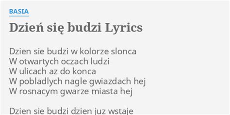 Dzień się budzi lyrics [Basia]