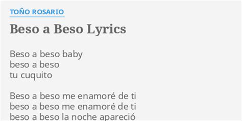 El Beso lyrics [Rosario]